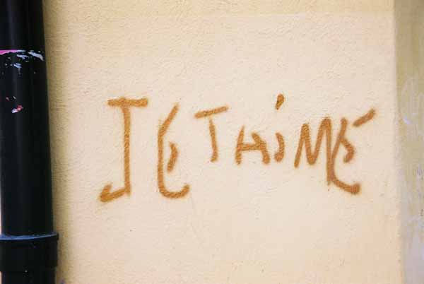 Je t'aime graffiti 1492